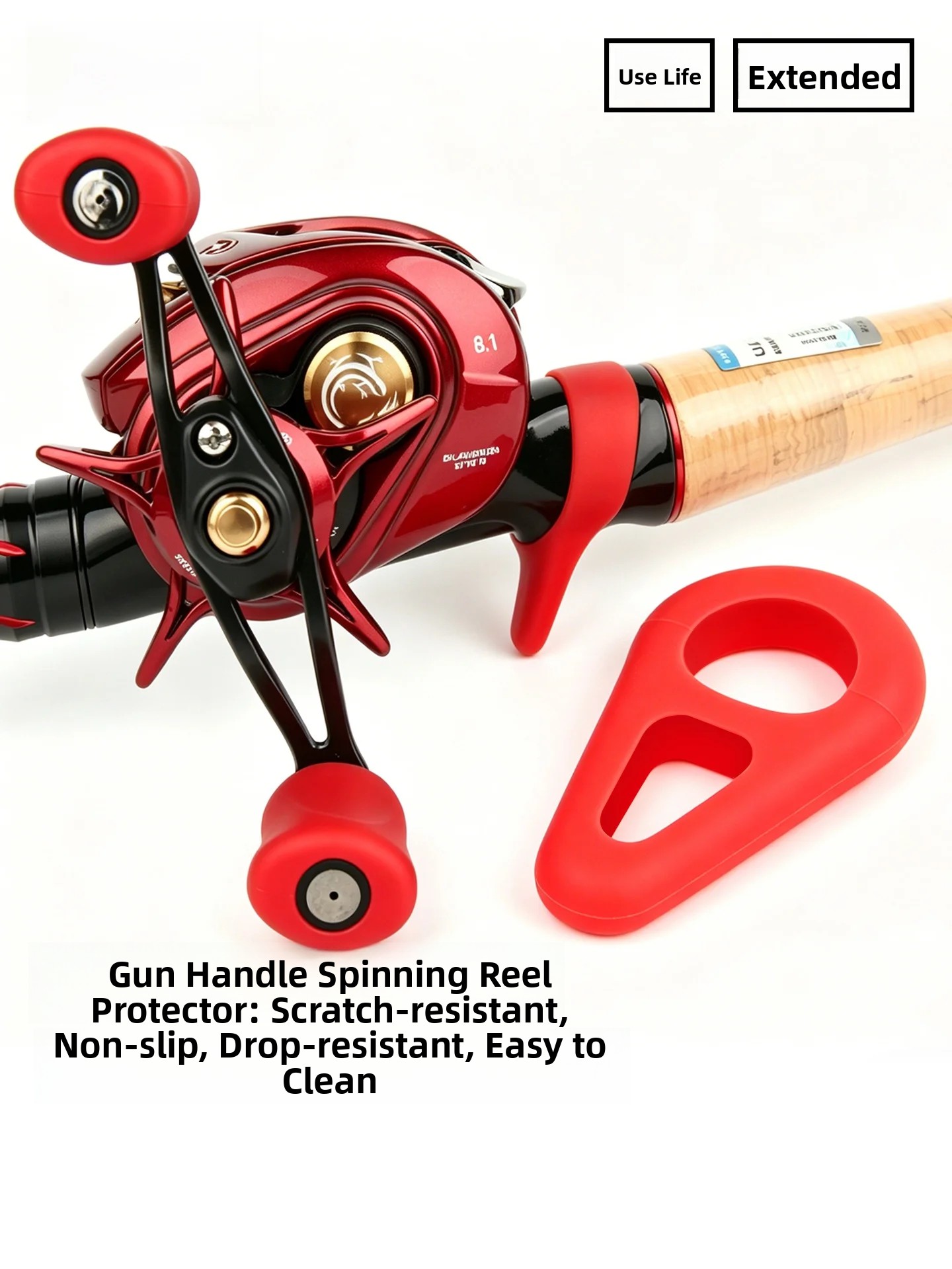 Fishing Lure Accessories - 釣り具ルアーロッドトリガー保護カバー滑り止めシリコン保護耐久性のある耐衝撃性ガンハンドルアクセサリー