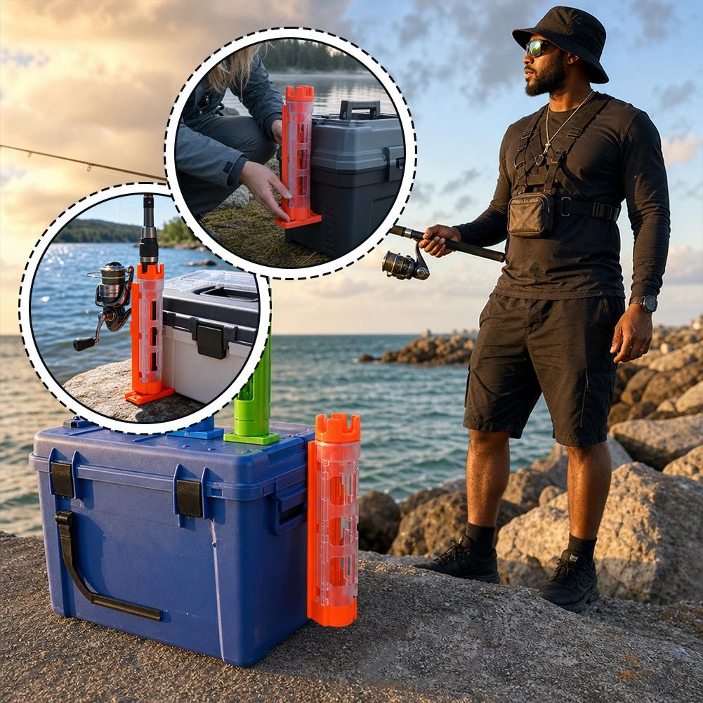 Fishing Lure Accessories - 釣り竿ホルダー、取り外し可能なABS製釣り竿スタンド、バケツやタックルボックスに取り付け可能、持ち運び可能なルアー釣り用アクセサリー。
