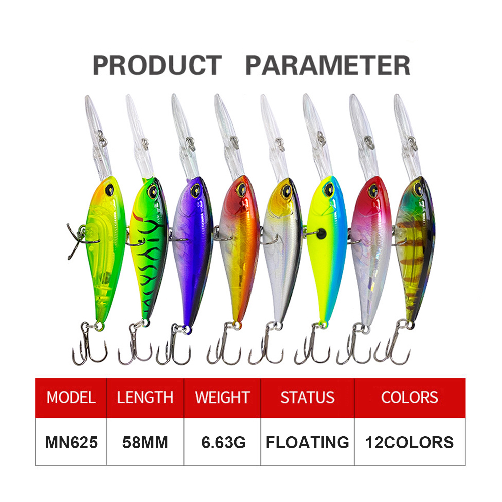 ロングキャスティングミノー釣りルアー,人工ハードベイト,マス - Fishing Lure Jerkbait のレビューと価格